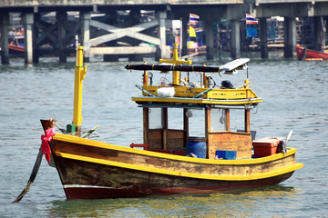 Fototapeta na wymiar Generic Small Fishing Ship of Thailand