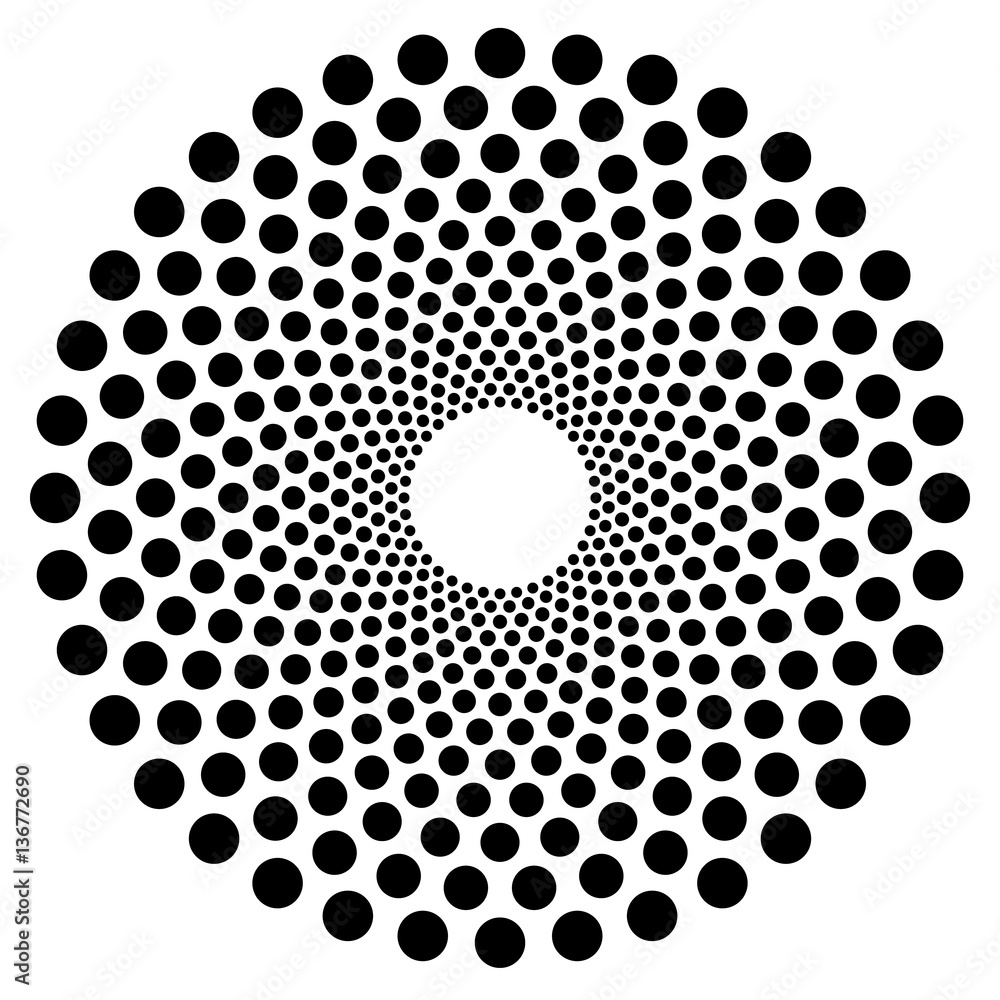 Aufkleber dotted circular shape, element. abstract motif with circles