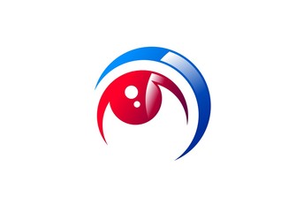 eye vision logo, circle red eye visual logo icon, global swirl modern optic symbol illustration, eyes sphere vortex vector design template