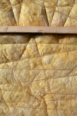 insulation material rock-wool on wall  background