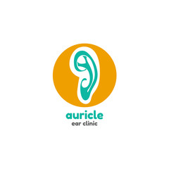 Template logo for auricle. Ear clinic logo