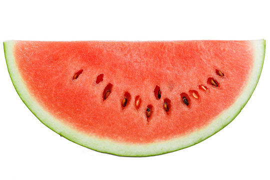 Slice of watermelon on white background 