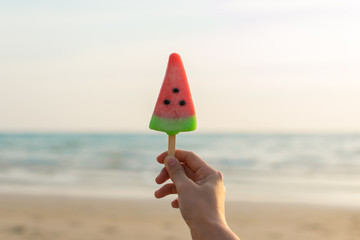 Fototapeta na wymiar watermelon ice cream