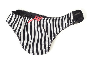 Striped panties isolated