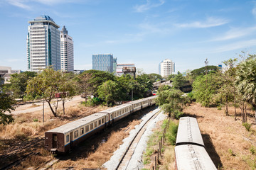 Fototapeta premium Train, Yangon, Myanmar