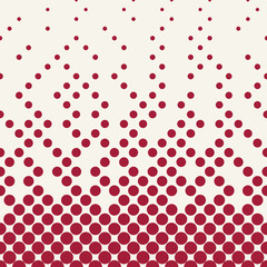 geometric circles gradient halftone seamless red pattern