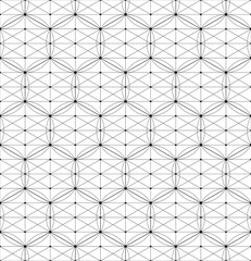 Black and white geometric background. Vector seamless pattern.