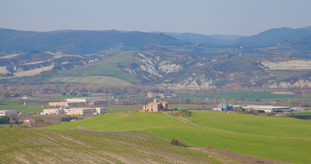 Fototapeta na wymiar Agricultural lands near Orvieto (Italy)