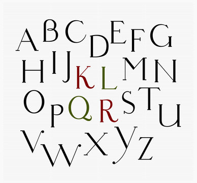 Antiquarian, a vector serif font, all caps, both for print and web