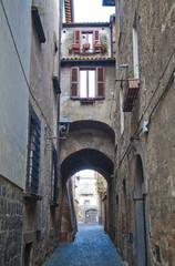 Fototapeta na wymiar Orvieto's alleway