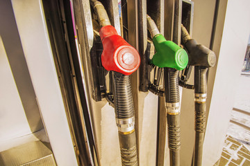 Guns for filling fuel at the gas station