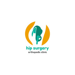Template logo for hip surgery. Orthopedic clinic logo
