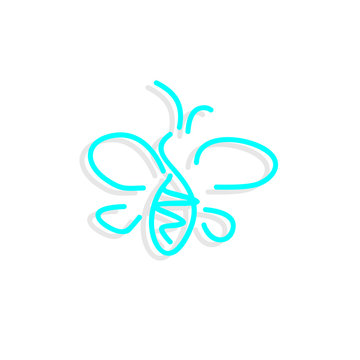 bee illustration vector icon