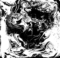 Black and white liquid texture, watercolor hand drawn marbling i