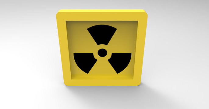 3D Illustration Of A Radiation Sign