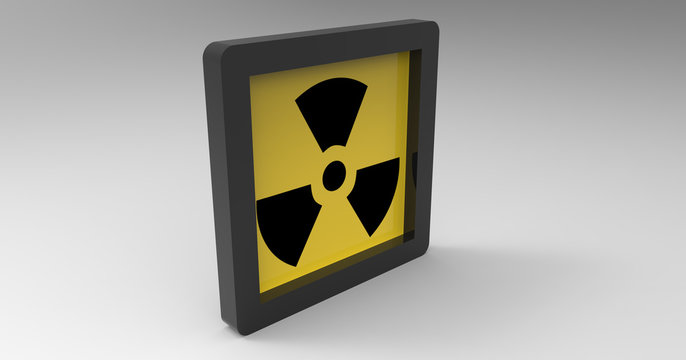 3D Illustration Of A Radiation Sign