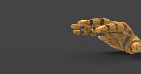 3D Illustration Of A Human Segmented Hand
