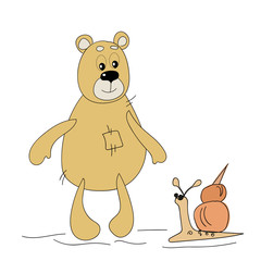 Cute little bear cartoon hand drawn vector illustration. Can be used for baby t-shirt print, fashion print design, kids wear, baby shower celebration greeting and invitation card.