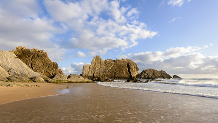 Paisaje de costa en Santander. España