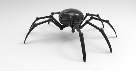 3D Illustration Of A Robotic Mechanized Spider