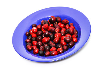 Teller mit Cranberries