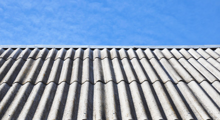 Asbestos roof. Asbestos roofing construction.