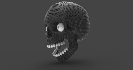3D Illustration Of An Isolated Human Skull 
