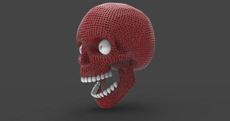 3D Illustration Of An Isolated Human Skull 