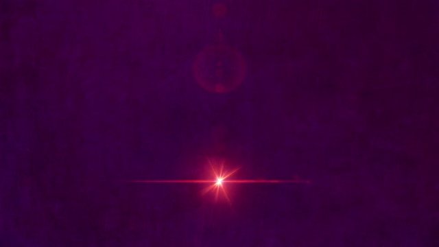 Bright Light With Red Blinking Pulse. Background With Spotlight Beam. 