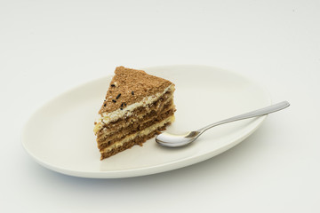 cake on white plate