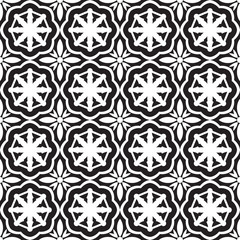 Abstract seamless op black & white nautical pattern