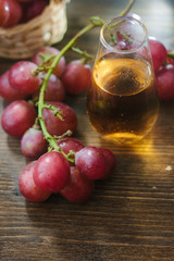 Fresh grape wine in glass