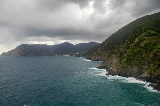 Seascape of Italy Liguria coast travel