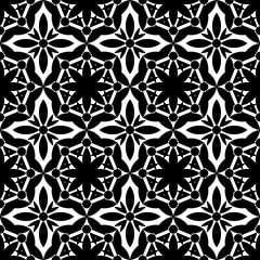 Abstract seamless Gothic black & white pattern
