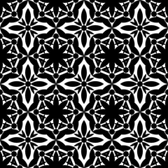 Abstract seamless Gothic black & white pattern