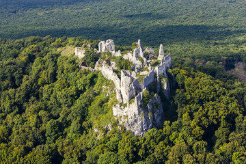 Gymes, slovakia mediaval castle, ruins of Gymes castle near Nitra - 136791461