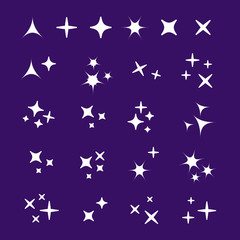 Fototapeta premium Sparkles line icons. Black sparkles symbols. Sparkles vector