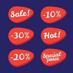 Sale tickets vector collection. Coupon and buy, tag and price, l