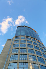 Office modern building against the evening sky