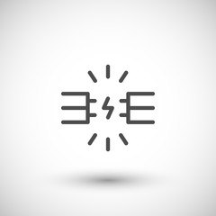 Electric wire line icon