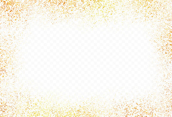 Gold glitter transparent background, golden dust with transparency vector illustration - 136793836
