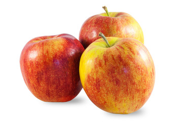 Fresh red apple isolated on white background. With clipping path
