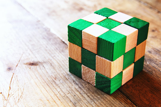 Image Of Square Wooden Cube Puzzle