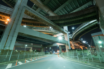 Hokkou junction night scene,Osaka,Japan