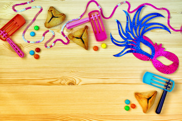 Purim celebration concept (jewish carnival holiday)