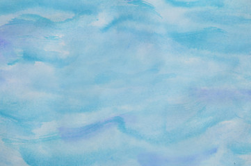 Abstract Watercolor Background in Aqua