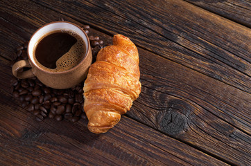 Coffee and croissant