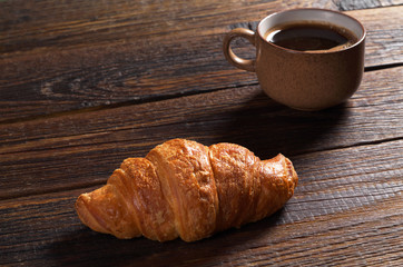 Croissant and coffee