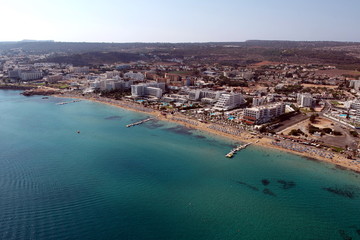 View of the beach from a height