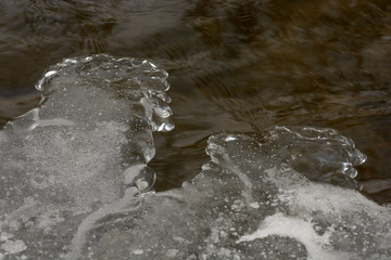 Ice on the winter river